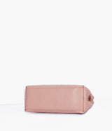 Baby pink flap quilted bag with top handle