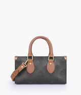 Black and brown on-the-go mini bag