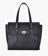 Black carry-all satchel bag