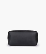 Black suede small satchel bag