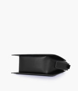 Black Trapeze Top-Handle Bag