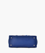 Blue carry-all satchel bag