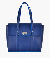 Blue carry-all satchel bag