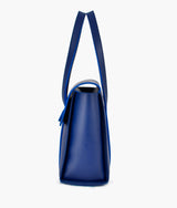 Blue carry-all satchel bag