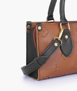 Brown and black on-the-go mini bag
