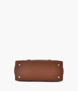 Brown carry-all satchel bag