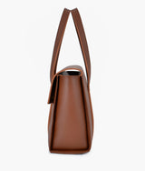 Brown carry-all satchel bag