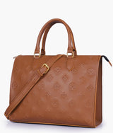 Brown Portable Handbag