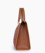 Brown Portable Handbag