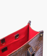 Brown On-the-Go Crocodile Handbag