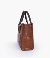 Brown On-the-Go Crocodile Handbag