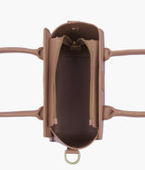 Brown top-handle mini handbag