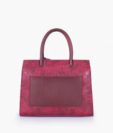 Red crocodile vintage handbag