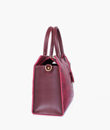 Red crocodile vintage handbag