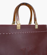 Burgundy signature tote bag