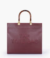 Burgundy signature tote bag