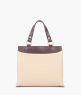 Coffee front lock top-handle mini bag