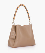 Coffee handbag with braided handle