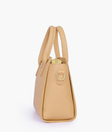 Coffee top-handle mini handbag