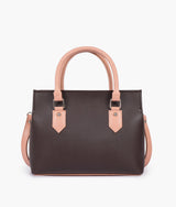 Dark brown small satchel bag