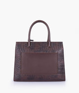 Dark purple crocodile vintage handbag