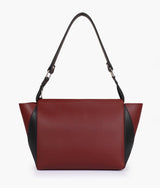 Red and black trio twist handbag