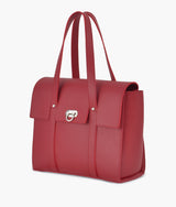 Red carry-all satchel bag
