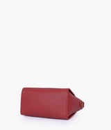 Red top-handle mini handbag