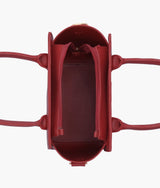 Red top-handle mini handbag