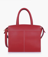 Red Trapeze Top-Handle Bag
