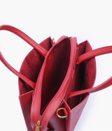 Red Trapeze Top-Handle Bag