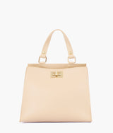 Off-white front lock top-handle mini bag