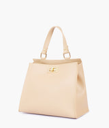Off-white front lock top-handle mini bag