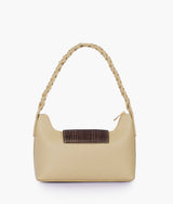 Off-white purse with braided strap
