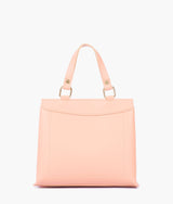 Peach front lock top-handle mini bag