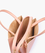 Peach Trapeze Top-Handle Bag