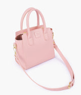 Blush Pink Top-Handle Mini Handbag